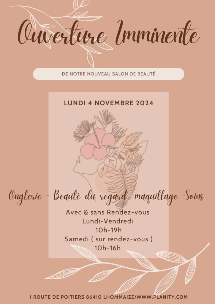 Affiche Ouverture Cabinet Psychologie Florale Sobre Pêche 1
